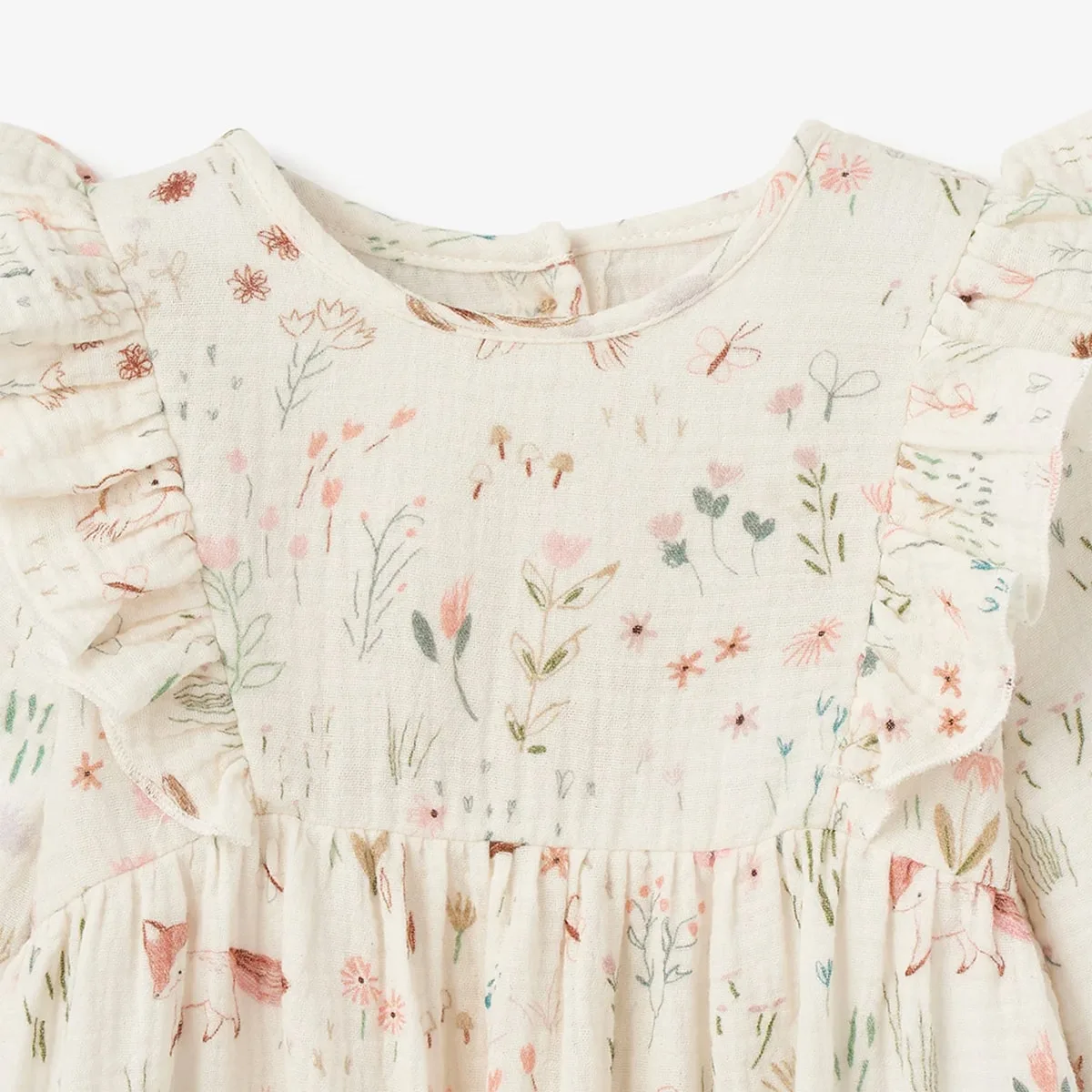 Owl Print Organic Baby Jumpsuit - Görsel 2